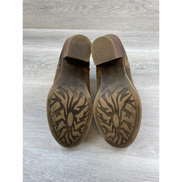 Roan Lina Women's Bootie Ankle Biker Boot Side Zip Heeled Suede Leather 6 Brown - Picture 6 of 11